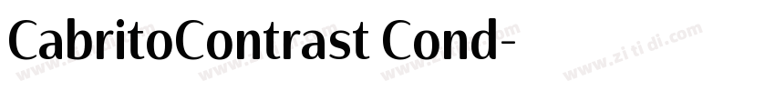 CabritoContrast Cond字体转换